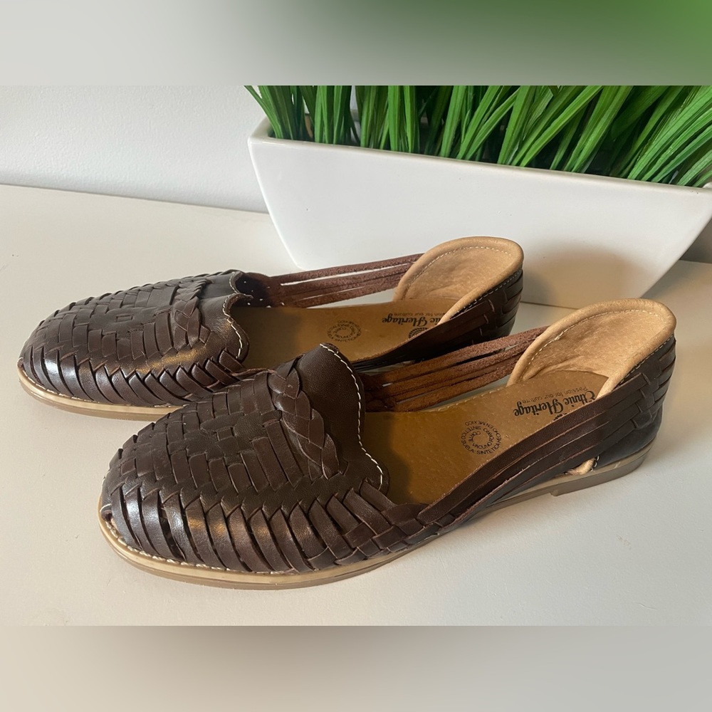 Mexican Leather haurache sandals Essential Brown